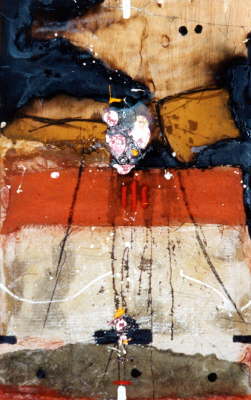 Anne 2003, 116x080, huile collage sur toile